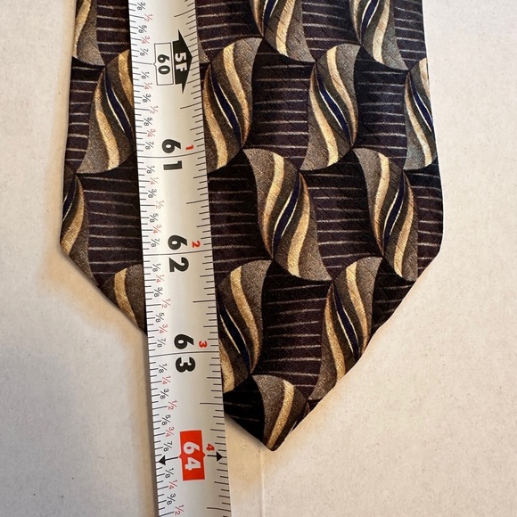 Lot of 4 JZ Richards Xtra Long 100% Silk Men’s Neckties Maroon Blue Tan Black - Picture 10 of 12